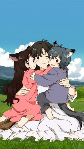 Anime Wolf Children: Ame and Yuki's Story in Studio Chizu