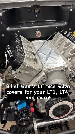 48K views · 614 reactions | To compliment our Gen V LT options we created these billet race valve covers for those who need more rocker clearance for aftermarket heads with shaft rockers and wish to run our quick release burn down attachments! These start as a huge chunk of billet and we CNC machine them in house and then anodize black for an amazing topper for your build! | Motion Raceworks | Facebook