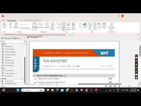 Illustrated Access 2019 | Module 3 Textbook Project Jobs