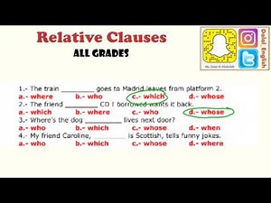 Relative Clauses [all grades]