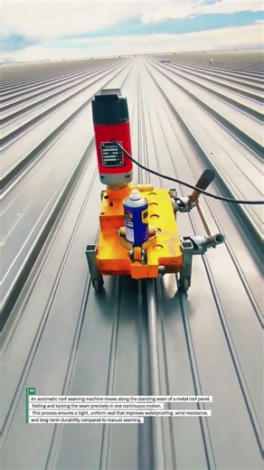 Smart Metal Roof Seaming Machine | Automatic Standing Seam Locking Process