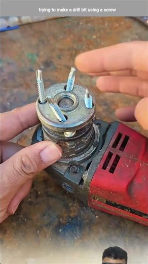 trying to make a drill bit using a screw