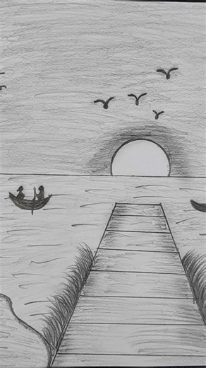 2.6K views · 17 reactions | Easy and sample landscape drawing for beginners #fblifestyle #s #Share #share #reels #shortsvideos #reelsviralシ #hilights #shorts | Amd MultiMedia | Facebook