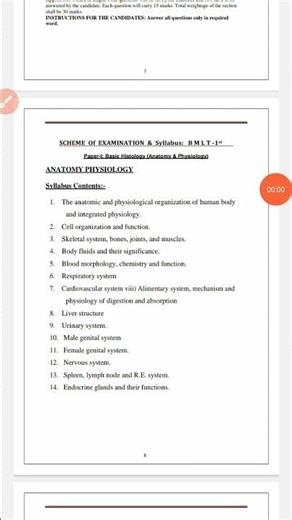 bmlt 1st year anatomy and physiology syllabus