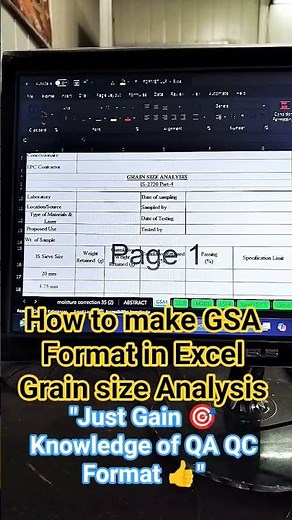 🛣️Grain Size Analysis 🎯Format in Excel | Step-by-Step💯 Tutorial for QA/QC Engineers✅