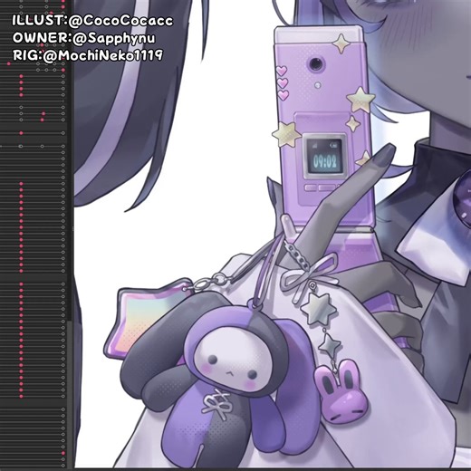 I made a flip phone animation effect. Pressing with the finger is bound to the left mouse button, making it look just like actually using a mobile phone.#live2d