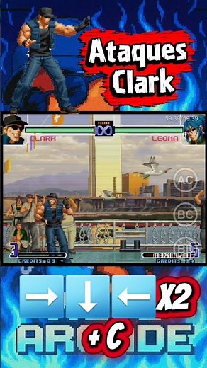 Como jugar con Clark The king of fighters 2002 Magic Plus 2