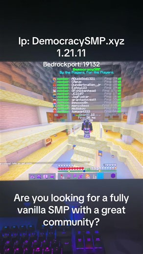 Join today Java and bedrock supported #minecraftSMP #minecraft #minecraftsurvival #minecraftserver #minecraftmemes
