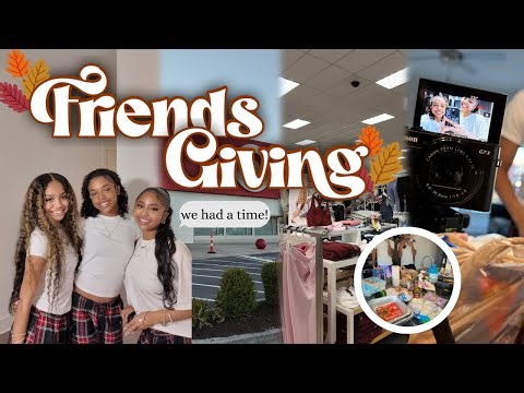FRIENDS GIVING VLOG!!| matching pajamas, cooking, games & more! || JADA STAR