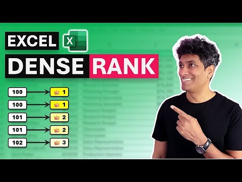 How to implement Dense Rank in Excel (easy formula)