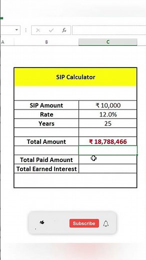 1️⃣ "🔥 SIP Calculator in Excel: Maximize Returns Easily! #excelformula #sipcalculator #exceltips