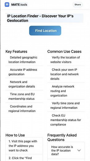 IP Location Finder - Discover Your IP's Geolocation for FREE #Shorts