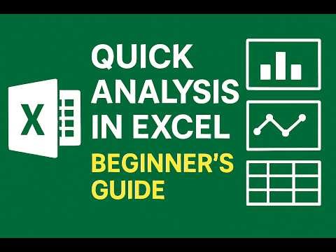 Quick Analysis in Excel | Beginner’s Guide