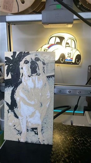 3D printed Hueforge Dog #dogs #viral