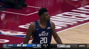 Udoka Azubuike with the flush