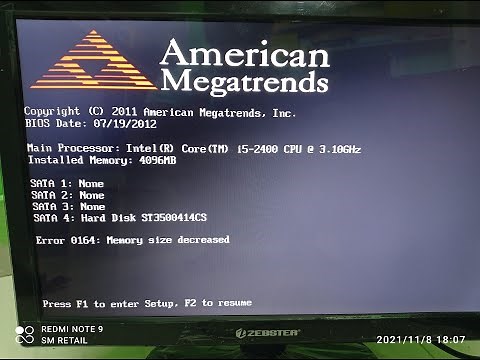 error 0164 memory size decreased