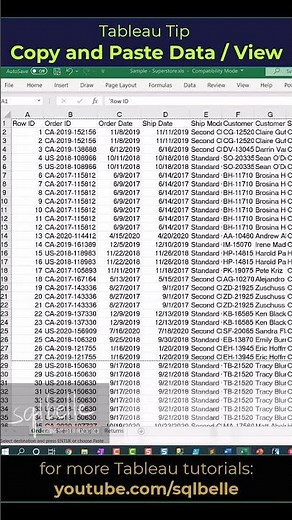 #Tableau Tip - Copy and Paste Data or View #tableautips #tableaututorial #tableaudesktop #tutorial
