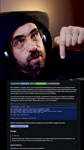 Debloat your Windows 11 with Win11Debloat