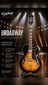 Epiphone Broadway Hollowbody Electric Guitar - Vintage Sunburst #epiphone #epiphone