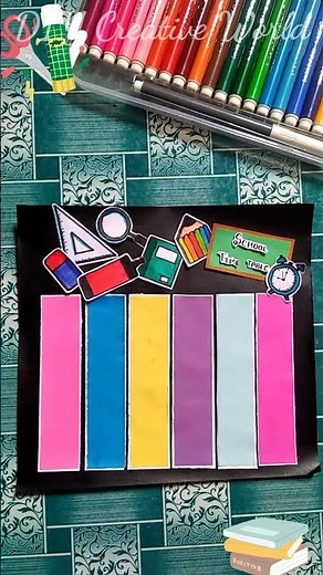 DIY Cute School Timetable/ how to make timetable for school/ homemade timetable/ #DIY #paper_craft