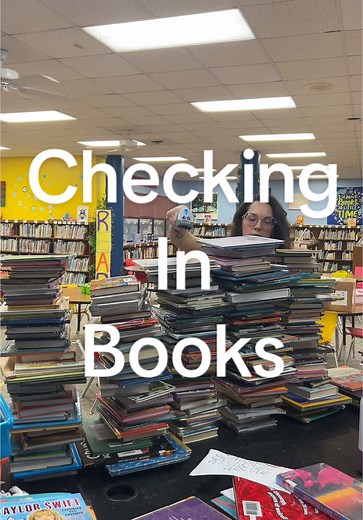 Exciting School Library Book Check-In Process