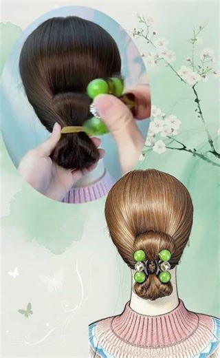 简单又美腻的盘发教程，女生们快行动起来