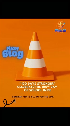 The 100th day of school is the perfect time to celebrate student growth, effort, and accomplishments in physical education. 💪 There’s truly nothing better than recognizing our students and reminding them how proud we are — and the 100th day in PE gives us another meaningful opportunity to do just that. I just shared a new blog post all about 100th Day of School PE activities PLUS a FREE “100 Days Stronger” checklist you can use to help students reflect on how far they’ve come physically, social