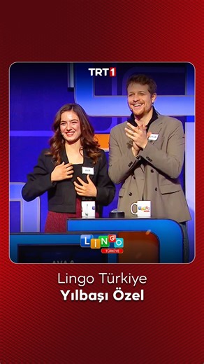 TRT 1 on Instagram: "Lingo Türkiye Yılbaşı Özel, çarşamba günü saat 20.00'de Cennetin Çocukları ve Taşacak Bu Deniz oyuncularıyla ekranlara geliyor! 🎉 Eğlence, rekabet ve sürprizlerle dolu bu özel bölümü kaçırmayın! @turkiyelingo"