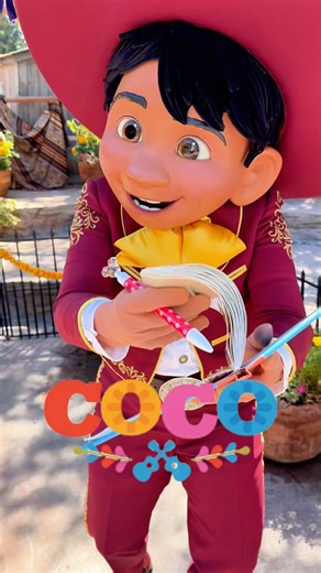 Miguel from Coco signing our autograph book at Disneyland #pocoloco #disneyland #disney #pixar