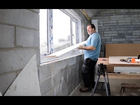 Garden Project part 44. How I cut and install my window boards / sills.