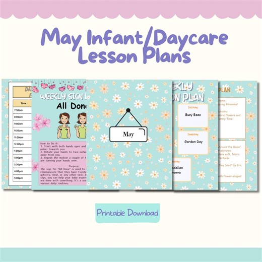 Comprehensive Infant May Daycare Curriculum Bundle: Lessons, Crafts, & Baby Sign Language - Etsy