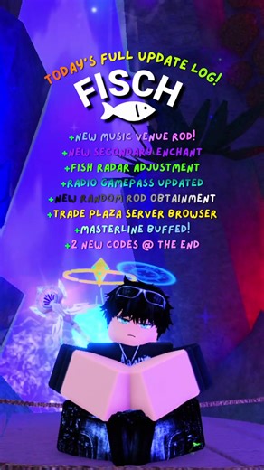 This is the FULL Update Log for today’s update in Fisch! Main thing to look at was the NEW Underground Music Venue Questline for the Pinion’s Aria. Let me know what you think! #roblox #fisch #fischroblox #fyp #viral