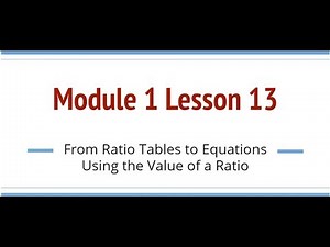 Grade 6, Module 1 Lesson 13