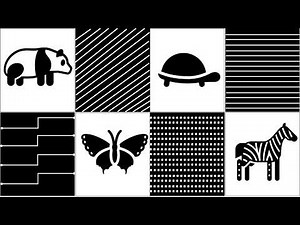 HIGH CONTRAST SENSORY STIMULATION |Visual stimulation for newborns👶|Black and White Patterns⬛️⚪️⚫️