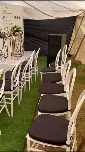 Elegant Funeral Decor with Fresh Flowers in Black and White