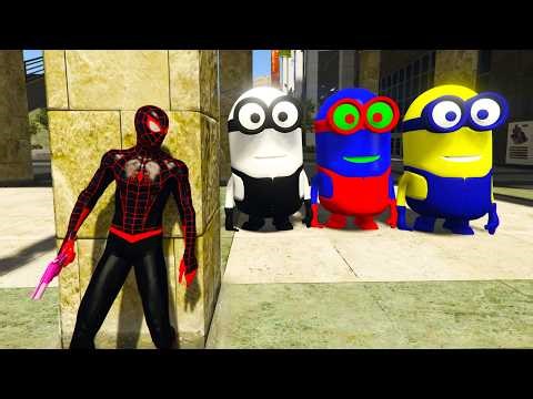 GTA 5 Funny Ragdoll Spiderman vs Blue Minion Episode 71