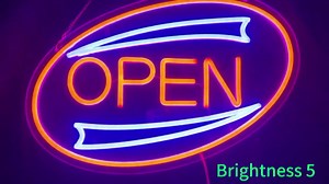 Neon Open Sign for Business， LED Adjustable Brightness Light Up Sign for Bar Slaon Stores Cafes Restaurant Hotel Storefront Window We are Open Signs