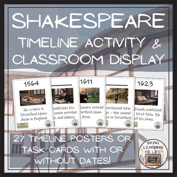 William Shakespeare Timeline Activity & Classroom Display