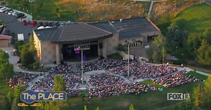 Live music with mountain views and gorgeous sunsets at Sandy Amphitheater