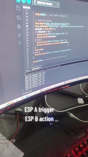 ESP A send http request and ESP B receive the request
