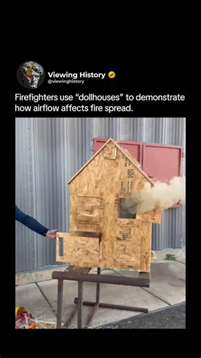 Viewing History | Firefighters often use small “dollhouse” training models to demonstrate how air movement can dramatically influence the way fires grow and... | Instagram