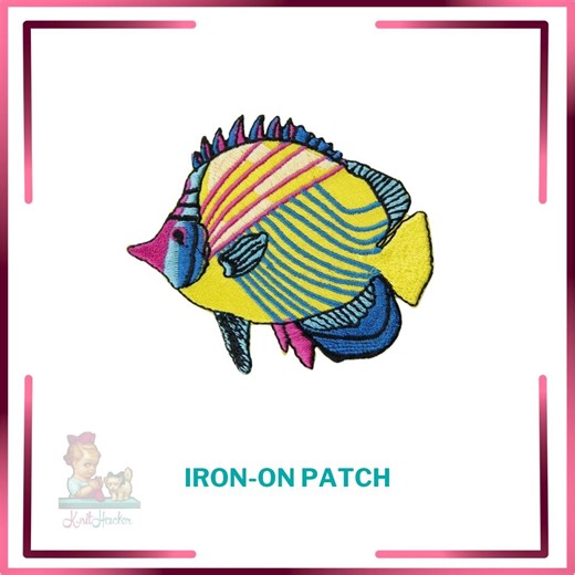 Embroidered Fish Iron-on Patch, Colorful Applique for DIY Clothing Decoration, Emperor Angelfish - Etsy