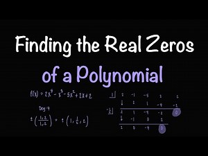 Finding the Real Zeros of a Polynomial Function | Math with Professor V