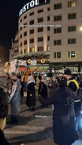 Berlin, Germany 03 December 2025 Scenes from a protest by anti-Zionist Jewish activists outside a public event in Fasanenstraße, Berlin, standing against Israeli propaganda being pushed into German schools. Powerful voices, bold signs, and one clear message: No more misinformation—justice for Palestine | Ryad Aref