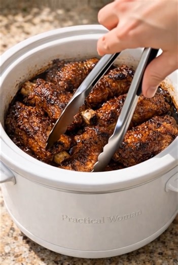 Slow Cooker 4-Ingredient Amish Country Ribs Recipe Ingredients 3 to 4 pounds bone-in country-style pork ribs 1 cup packed brown sugar 1/2 cup (1 stick) unsalted butter, sliced 1/3 cup apple cider vinegar Directions Pat the country-style pork ribs dry with paper towels and trim any large, thick pieces of fat if desired. This helps the glaze cling to the meat and keeps the sauce from getting too greasy. Sprinkle the brown sugar evenly over the bottom of a 5- to 6-quart slow cooker. This creates a 