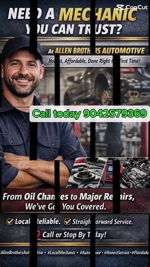 #AllenBrothersAutomotive #LocalMechanic #AutoRepair #HonestService #FloridaAuto
