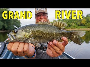 GRAND RIVER Smallmouth Bass Fishing - RIVER BASS FISHING 2021