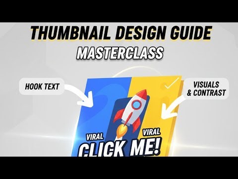 THUMBNAIL DESIGN GUIDE | MASTRCLASS THUMBNAIL| HOOK TEXT | VISUAL AND CONTRAST|