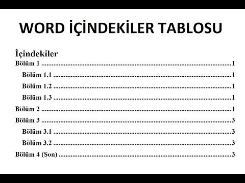 How to make Index List on Microsoft Office Word?