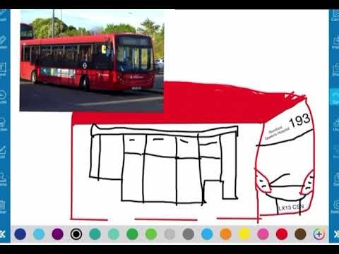 My drawing London bus tutorial in Doodge Art app